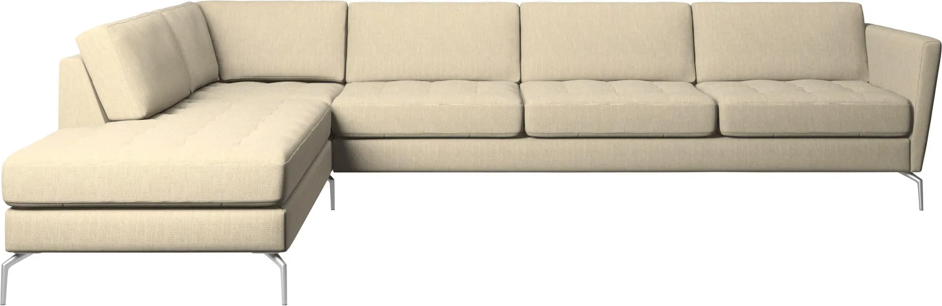 Osaka Ecksofa mit Loungemodul, getuftete Sitzfläche