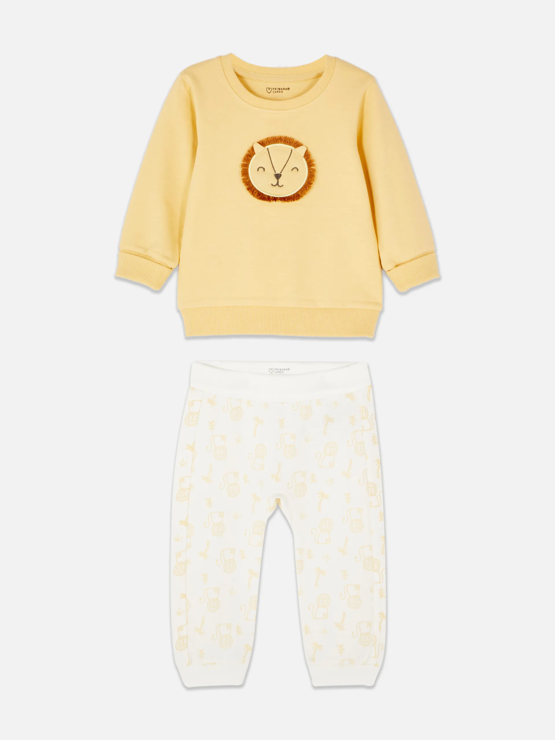 Set aus Sweatshirt und Jogginghose mit Löwen-Print