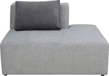 Infinity Ottomane Semi Elements Grau Rechts