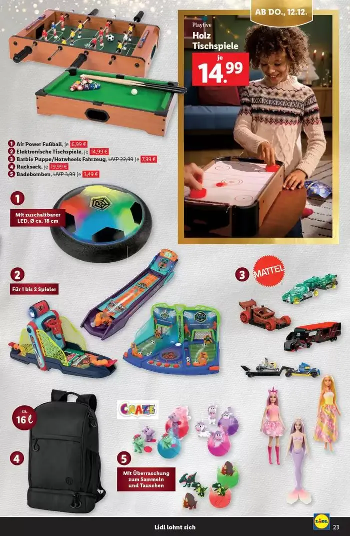 Sonderflyer Spielwarenkatalog von 4. November bis 14. Dezember 2024 - Flugblätt seite 23