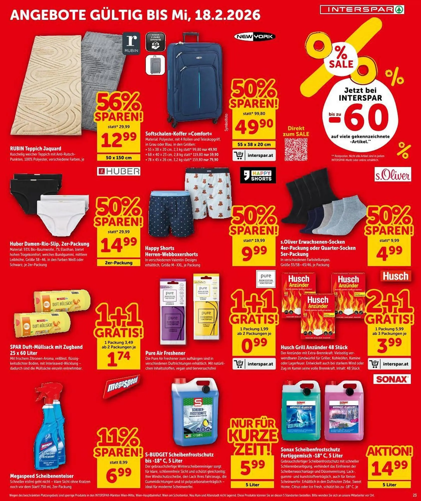 Interspar Flugblatt von 29. Jänner bis 11. Februar 2026 - Flugblätt seite 23