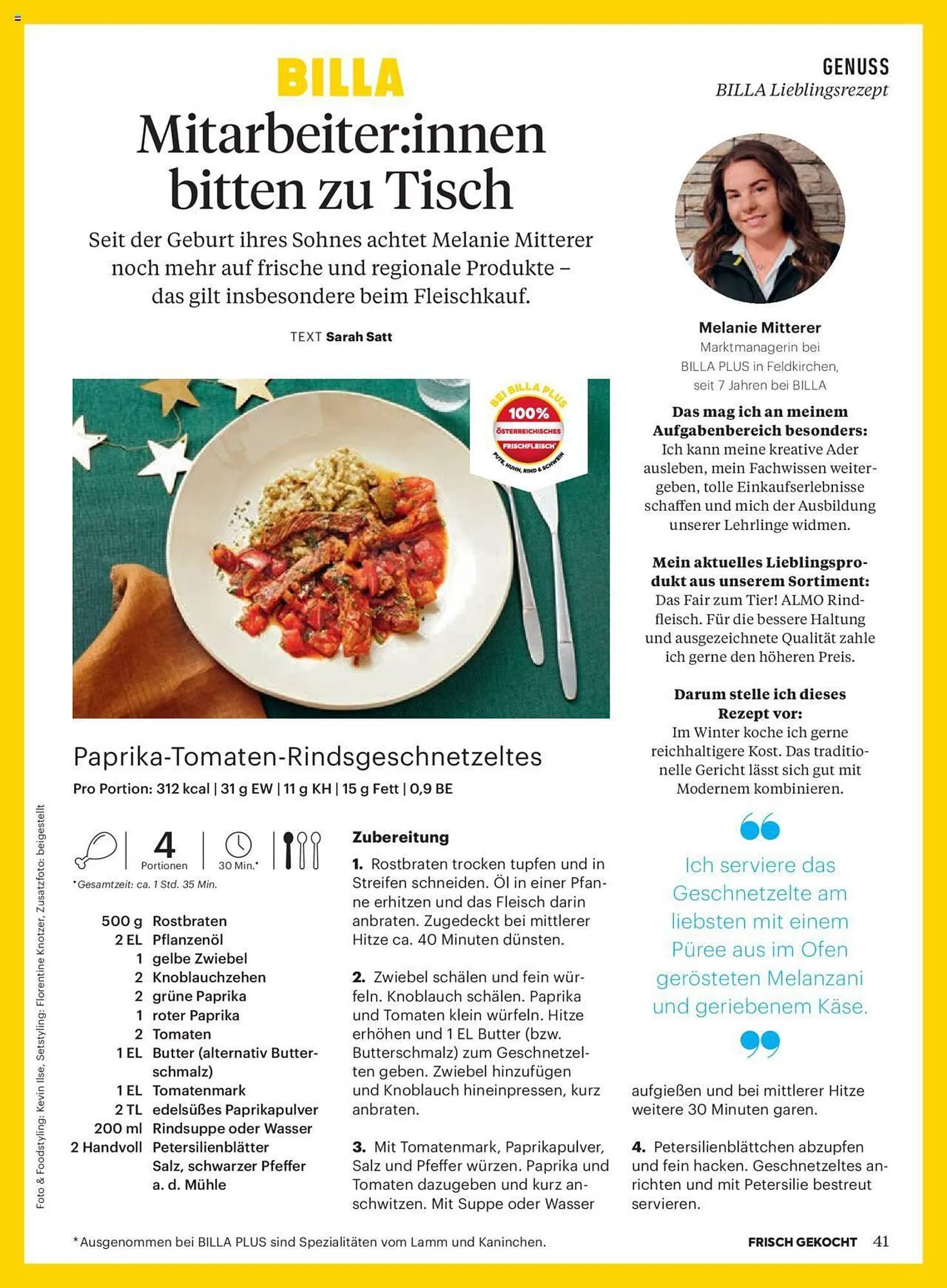 Billa Flugblatt von 1. Dezember bis 31. Dezember 2023 - Flugblätt seite  41