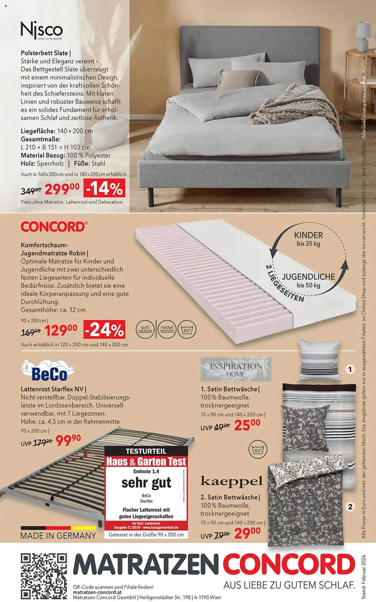 Matratzen Concord Prospekt von 25. Februar bis 24. März 2026 - Flugblätt seite  4