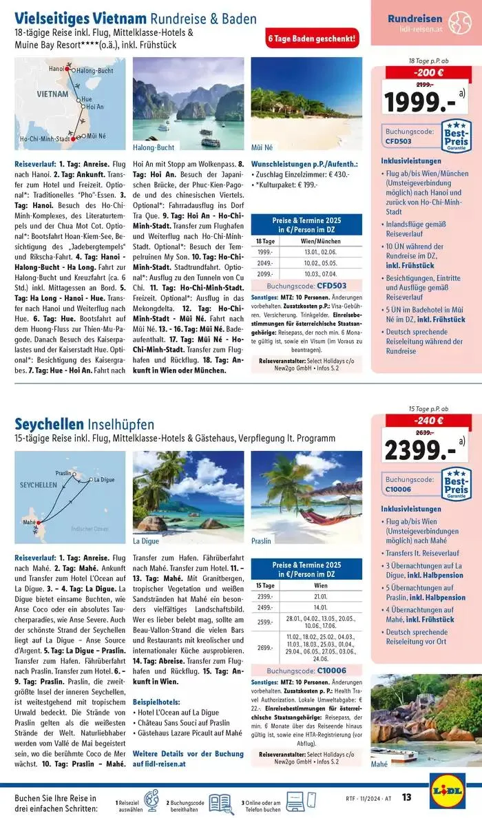 Aktuelle Reiseprospekte Themenprospekt November von 13. November bis 15. Dezember 2024 - Flugblätt seite 13