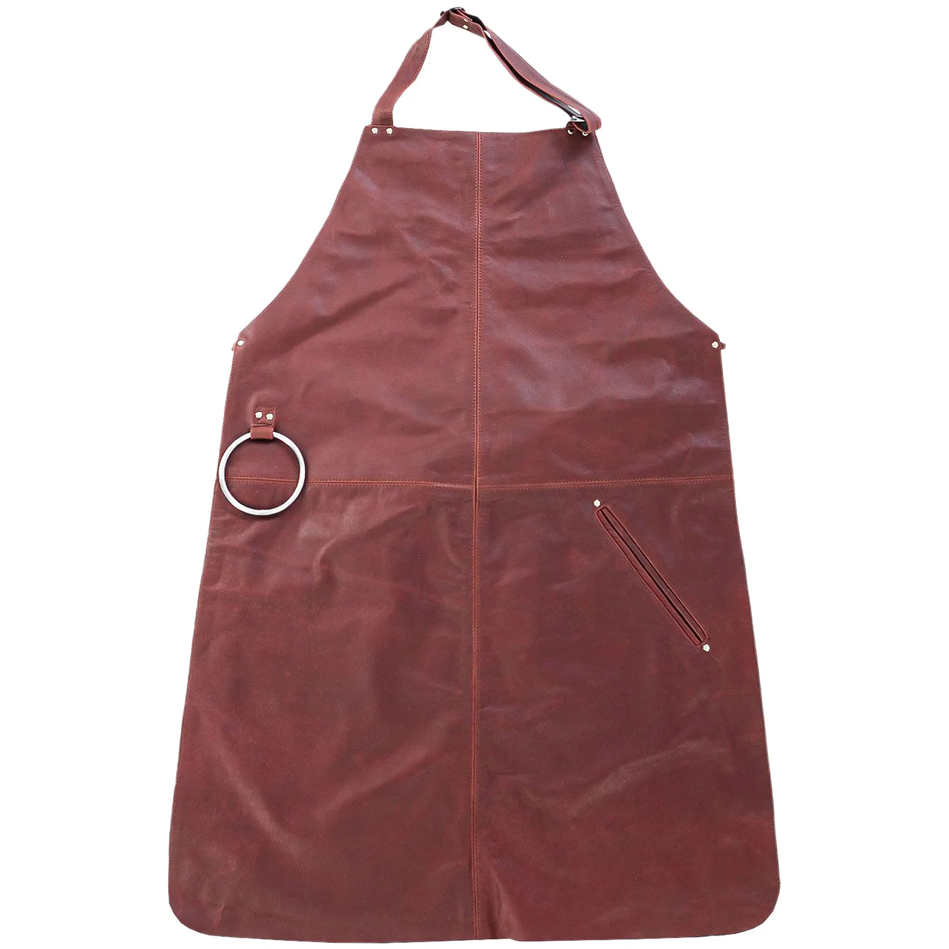 Grillschürze Leder, Dunkelbraun