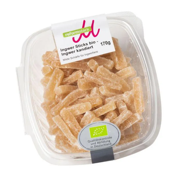 Reformstark Ingwer Sticks kandiert 170g