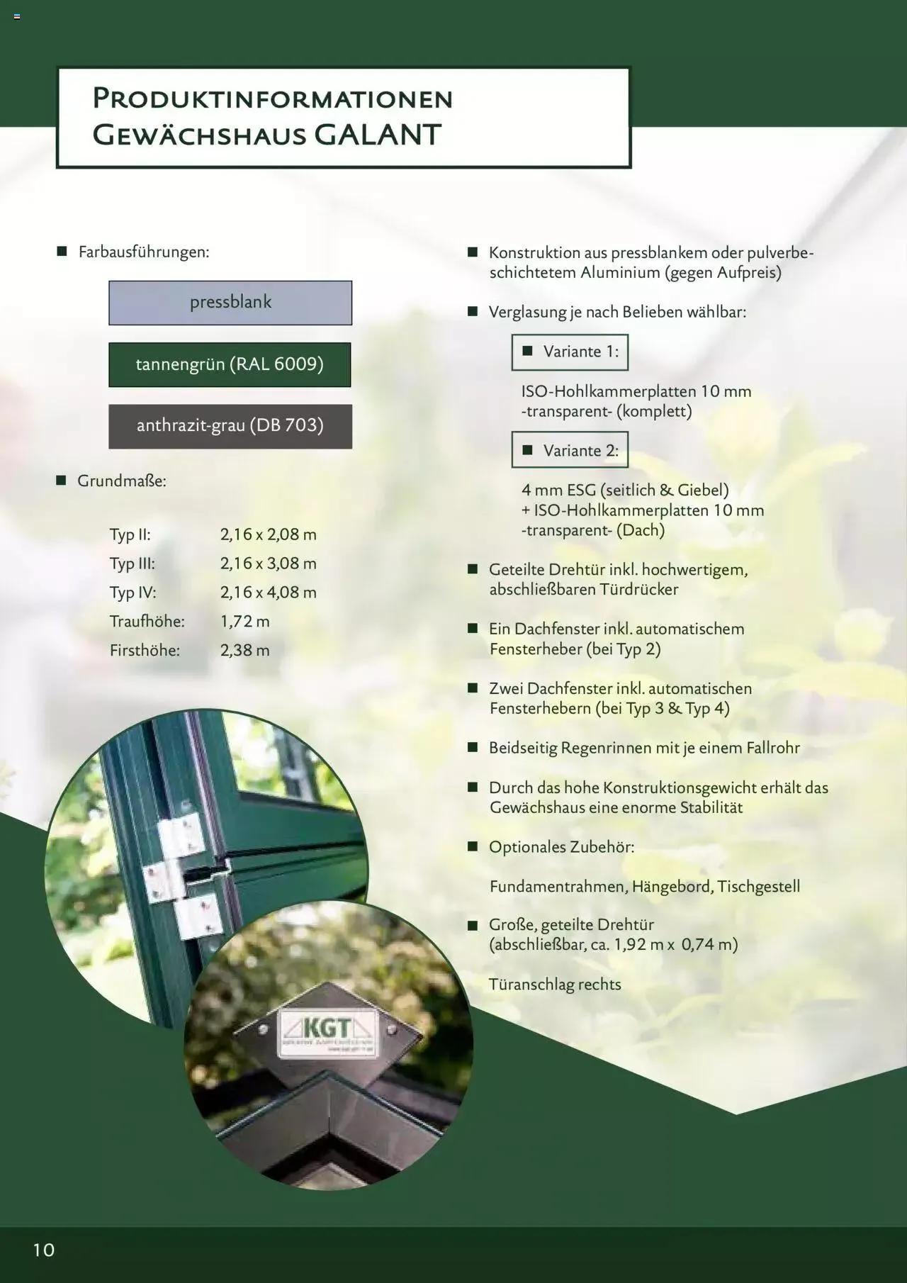 Dehner - KGT Premium Gewächshäuser von 12. Jänner bis 31. Dezember 2023 - Flugblätt seite 10