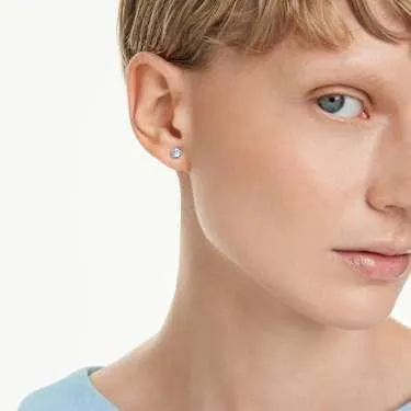 Stilla Attract Ohrstecker Rundschliff, Blau, Rhodiniert