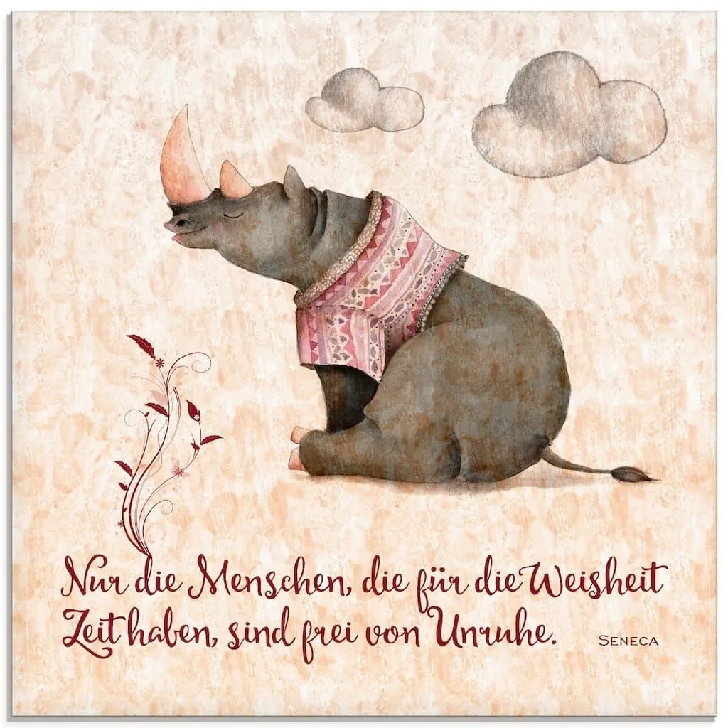 Artland Glasbild »Lebensweisheit Zeit« Tiere 1 Stk. tlg. in verschiedenen Größen