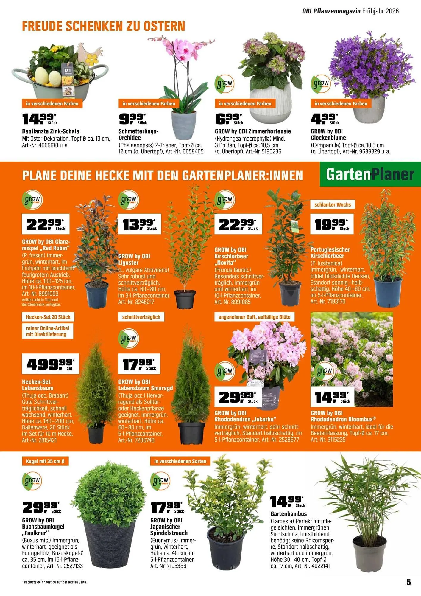 OBI Flugblatt von 1. April bis 1. Mai 2026 - Flugblätt seite  5