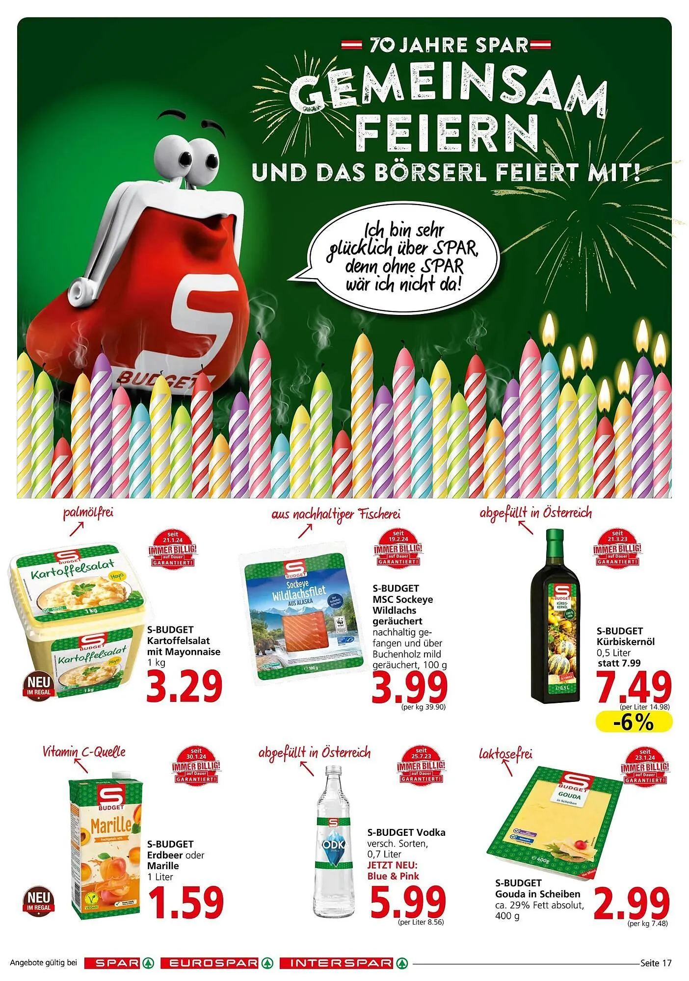 Spar Flugblatt von 17. April bis 30. April 2024 - Flugblätt seite  17