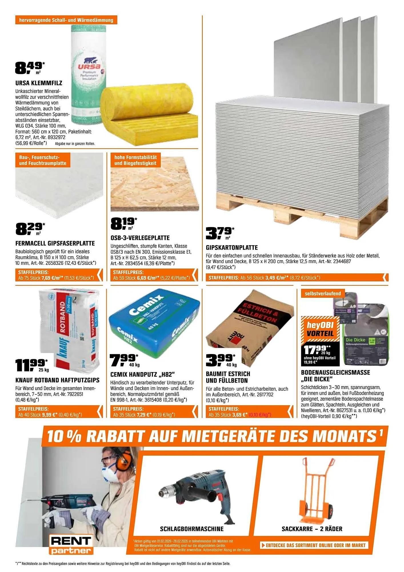 OBI Flugblatt von 1. Februar bis 28. Februar 2026 - Flugblätt seite  10