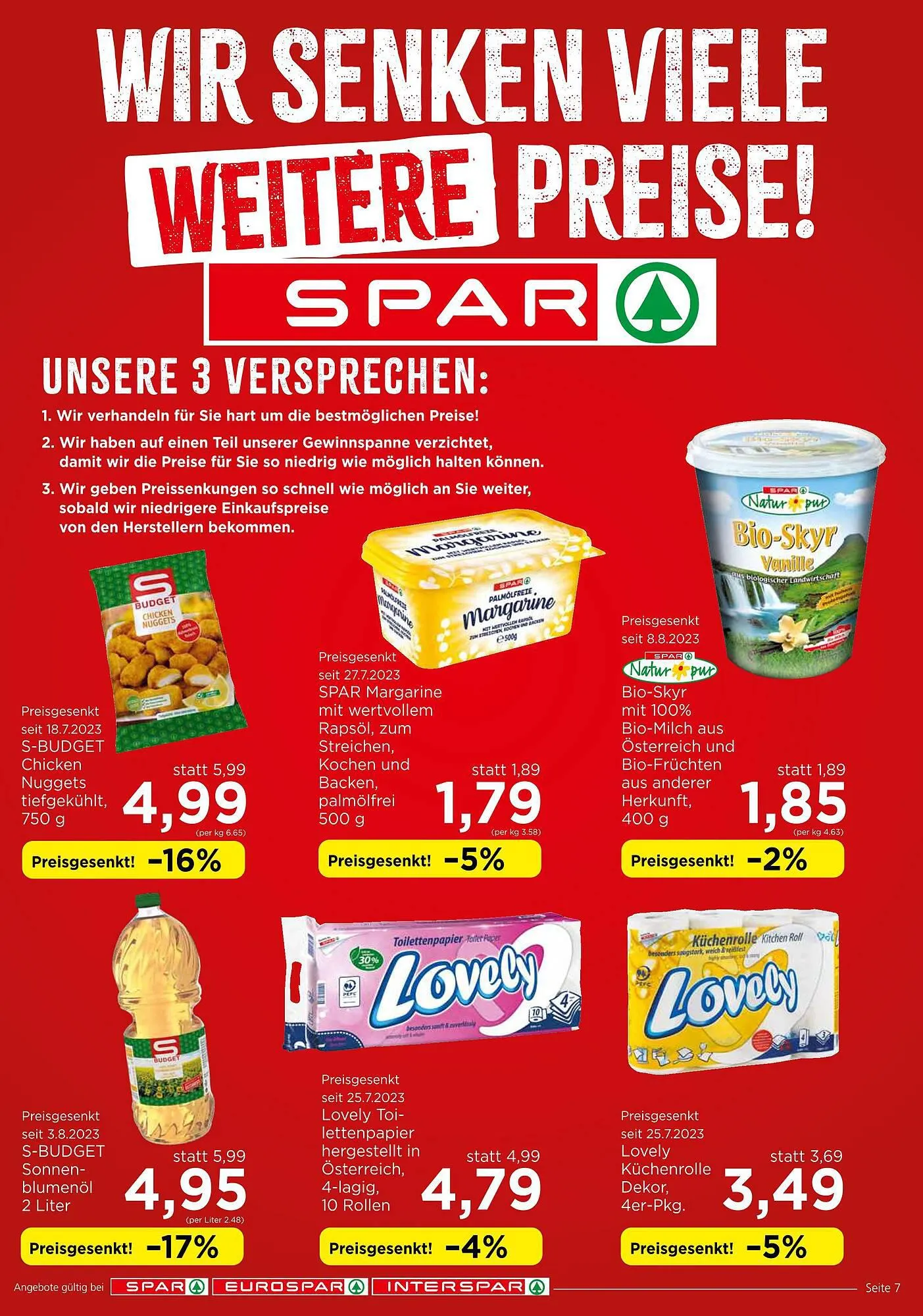 Spar Flugblatt von 24. August bis 30. August 2023 - Flugblätt seite 7