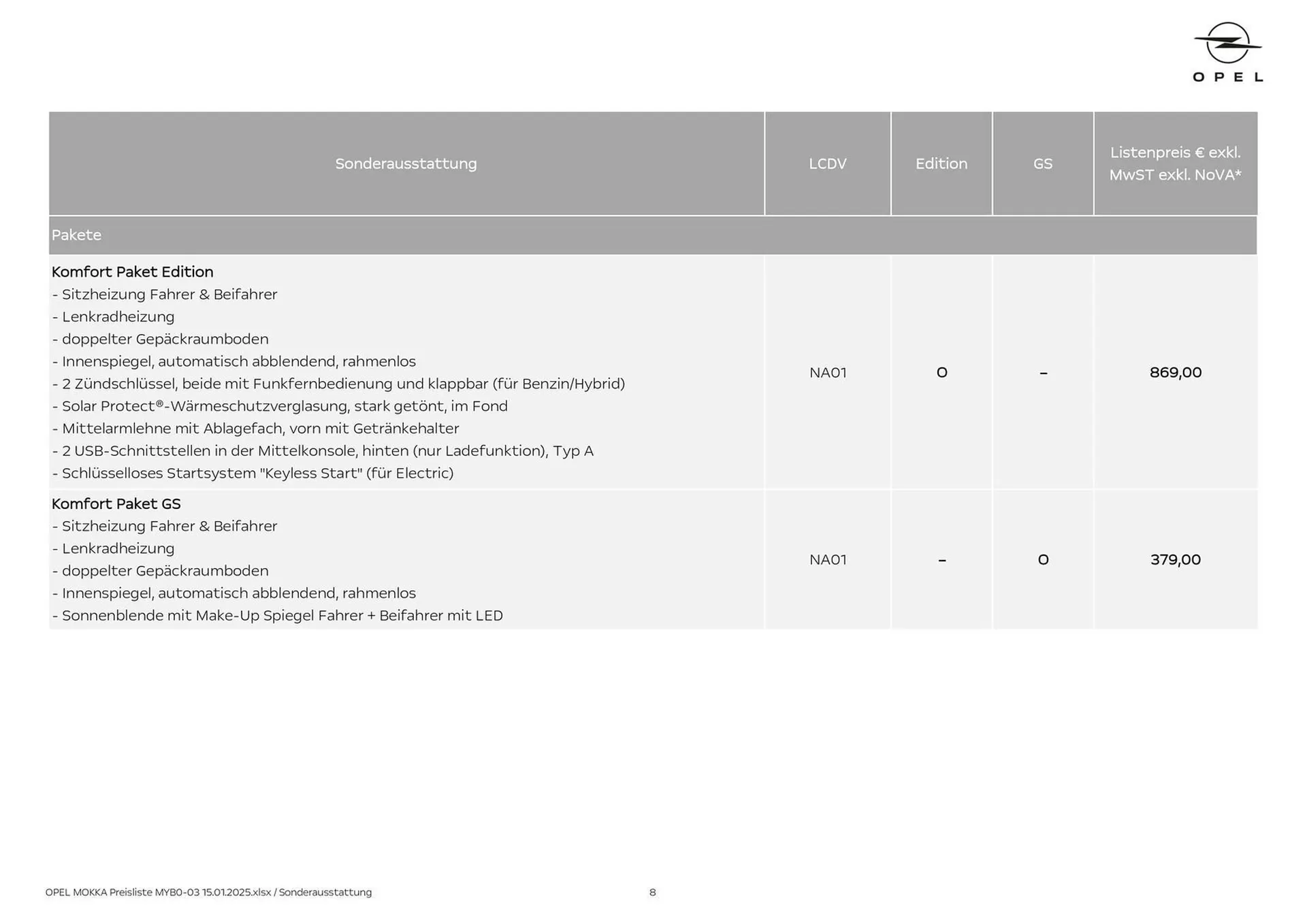 Opel Flugblatt von 8. Oktober bis 31. Oktober 2026 - Flugblätt seite  8