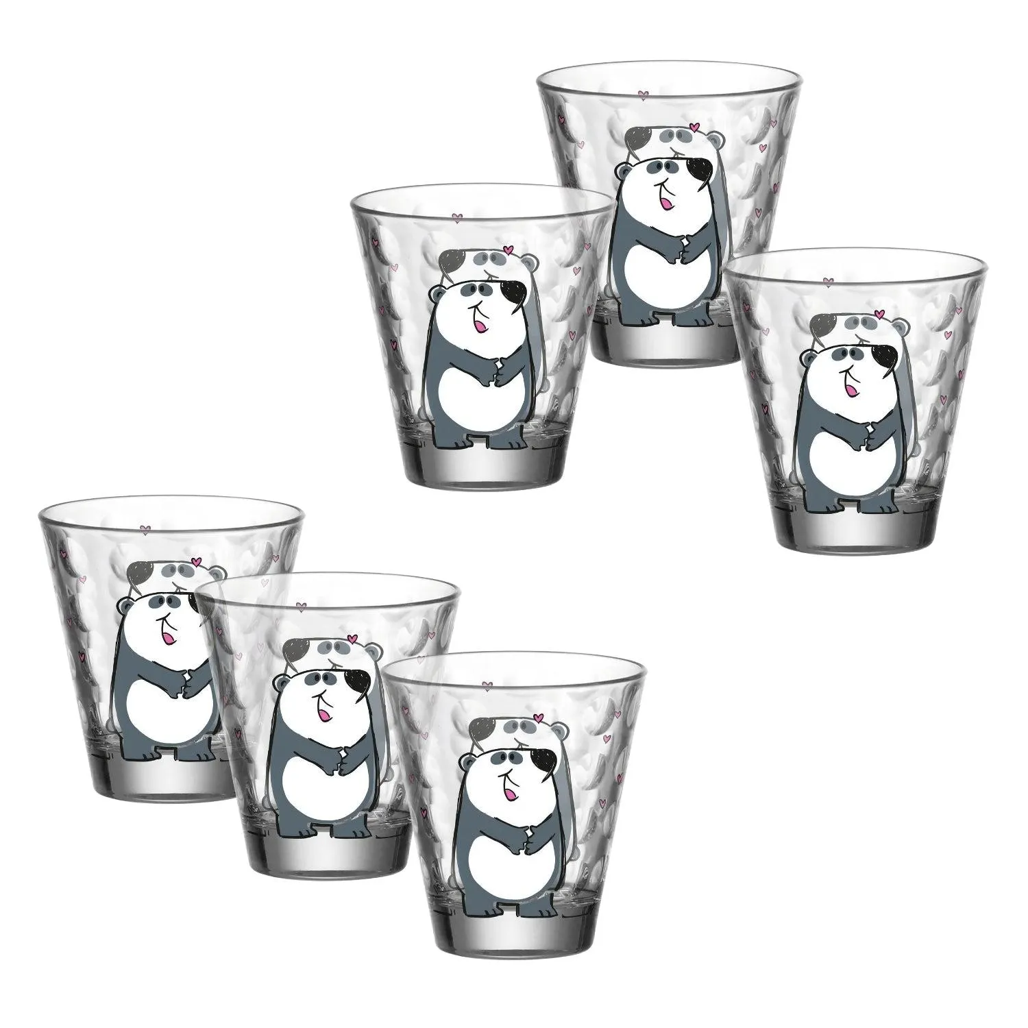 Kinderbecher BAMBINI OPTIC 215ml Panda 6er-Set