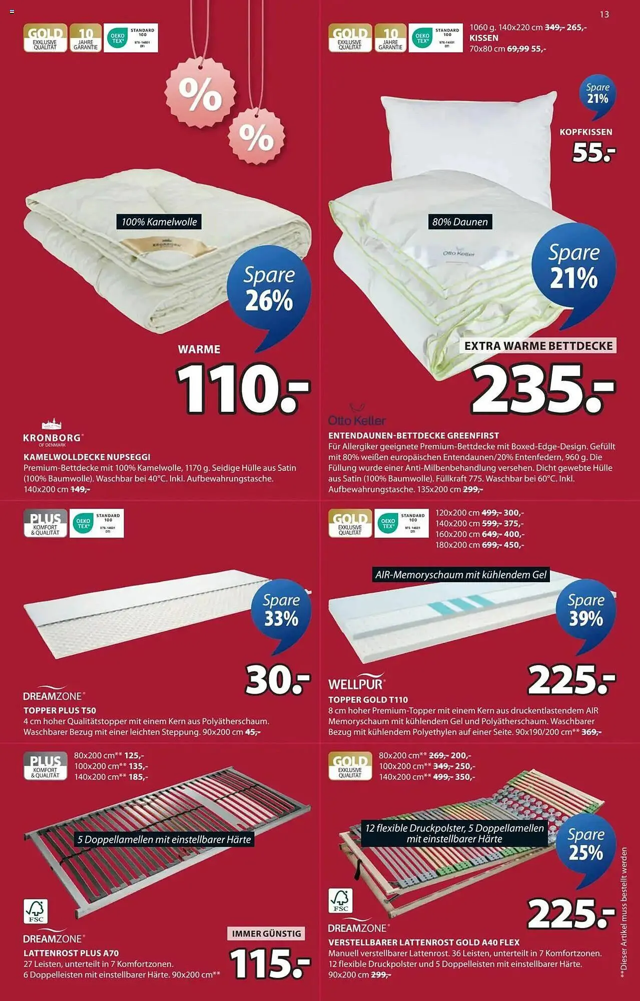 JYSK Flugblatt von 22. Jänner bis 11. Februar 2025 - Flugblätt seite 13