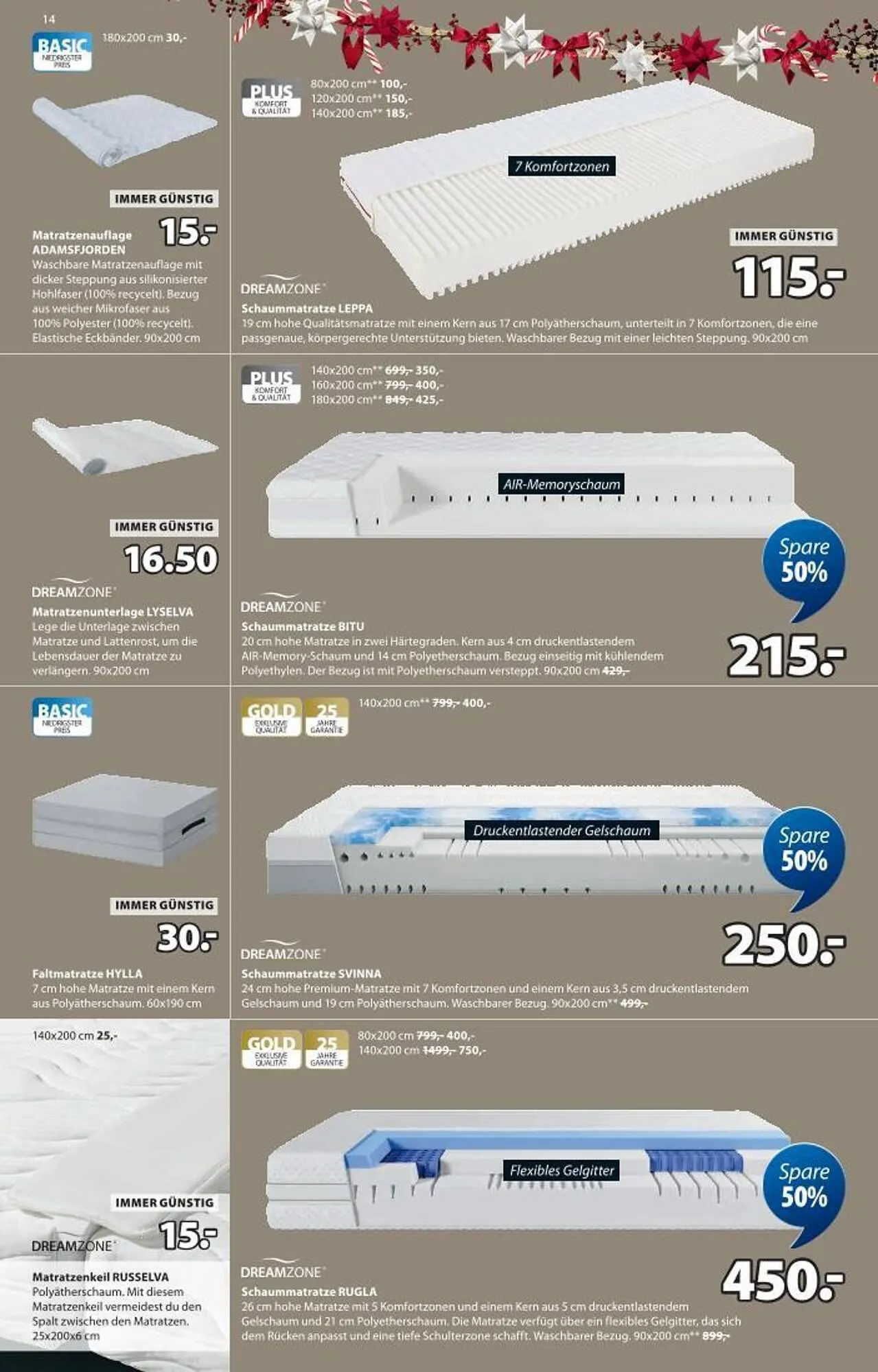 JYSK Flugblatt von 17. Dezember bis 1. Jänner 2026 - Flugblätt seite  14