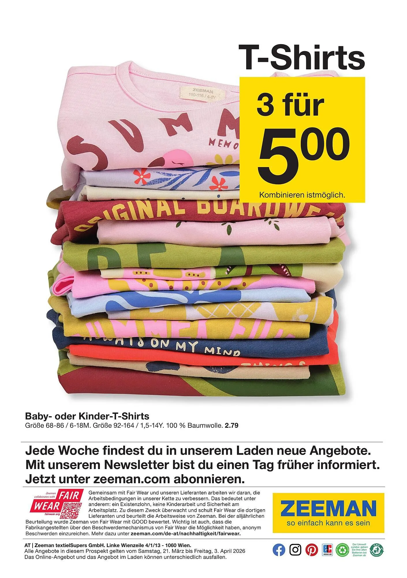 Zeeman Prospekt von 21. März bis 3. April 2026 - Flugblätt seite  32