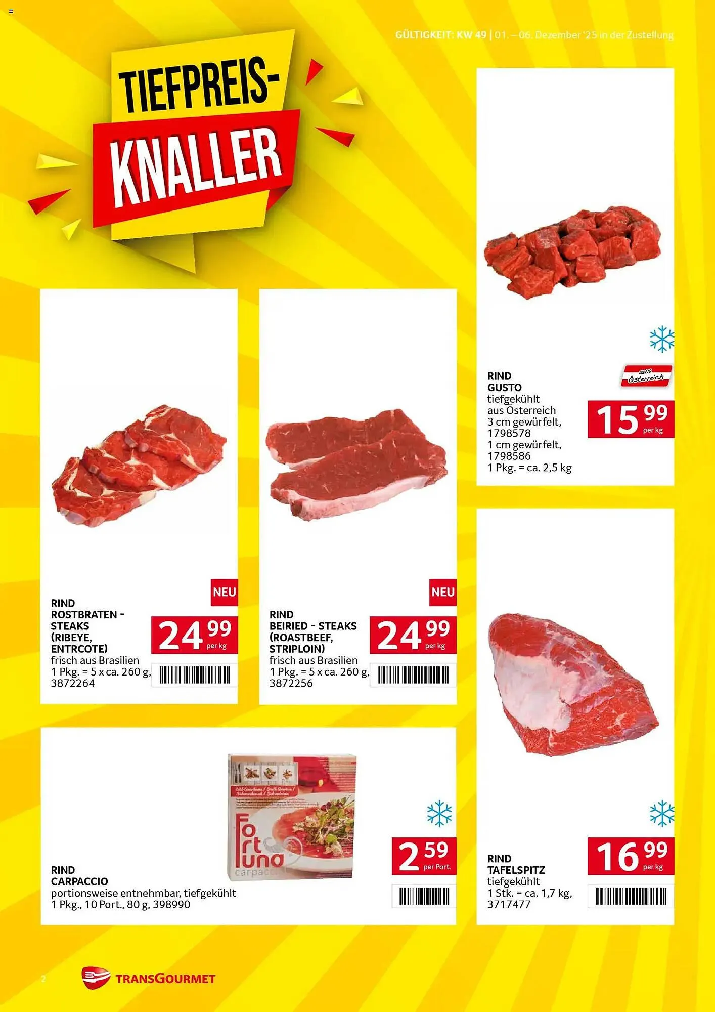 Transgourmet Flugblatt von 1. Dezember bis 6. Dezember 2025 - Flugblätt seite  2