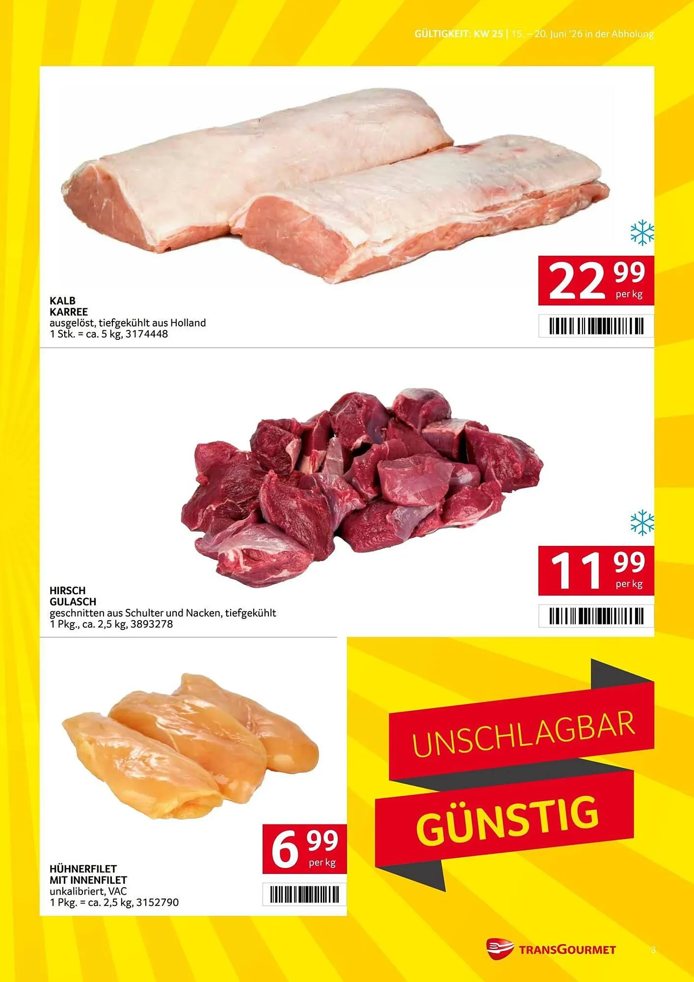 Transgourmet Flugblatt von 15. Juni bis 20. Juni 2026 - Flugblätt seite  3