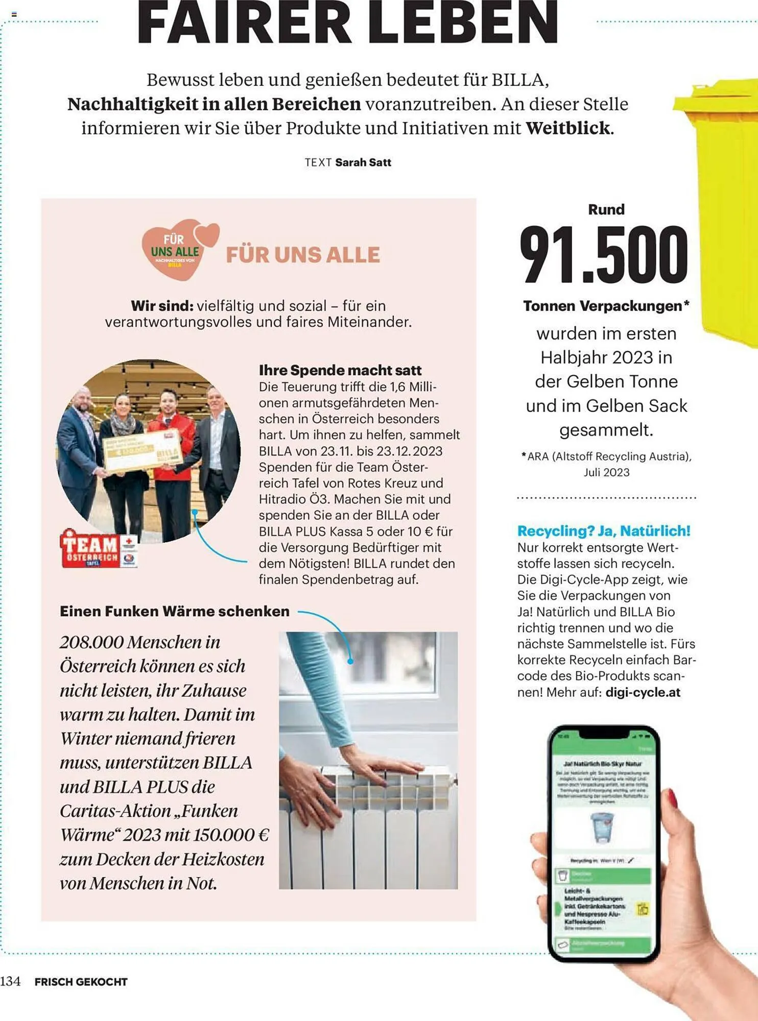 Billa Flugblatt von 1. Dezember bis 31. Dezember 2023 - Flugblätt seite  134