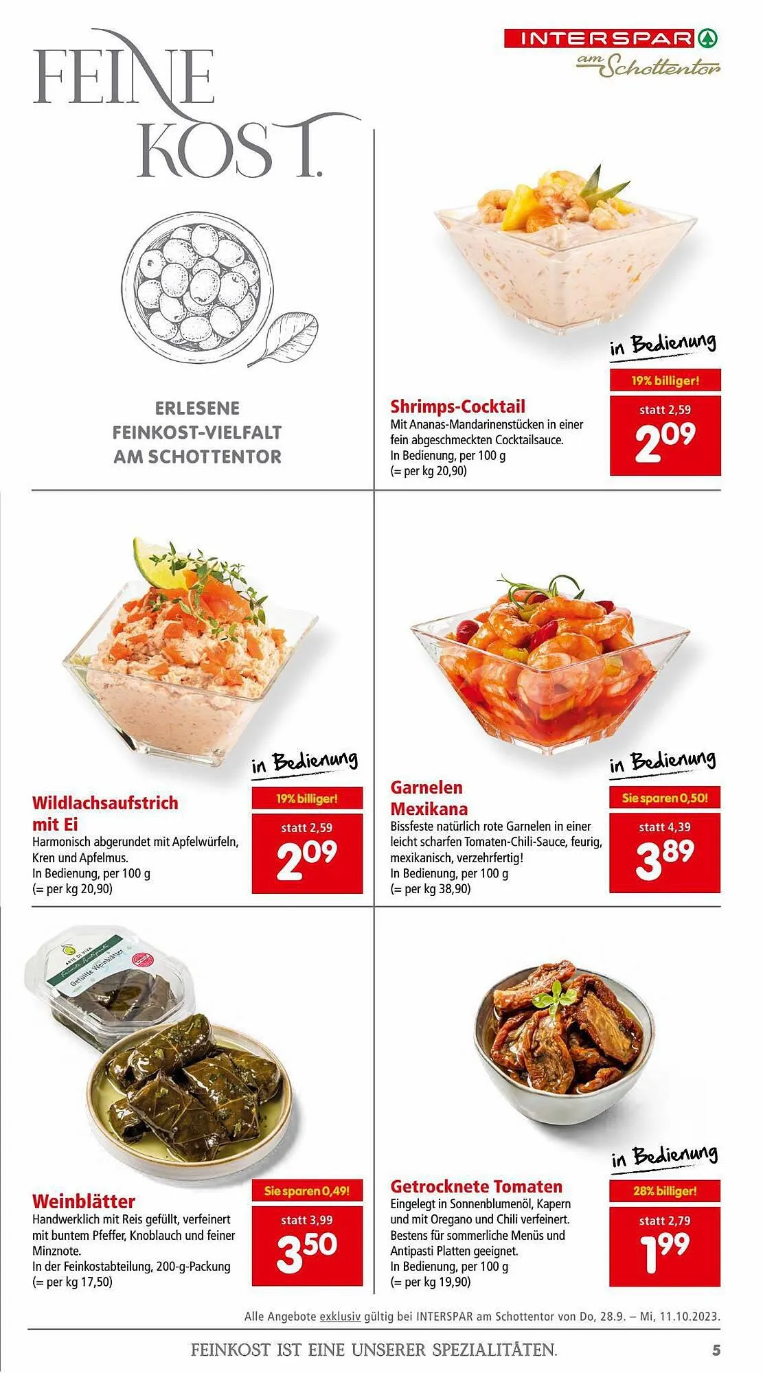 Interspar Flugblatt von 26. September bis 11. Oktober 2023 - Flugblätt seite 5