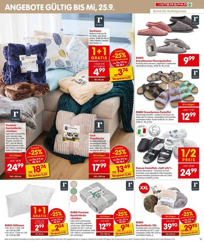 Interspar flugblatt von 3. September bis 17. September 2024 - Flugblätt seite 17