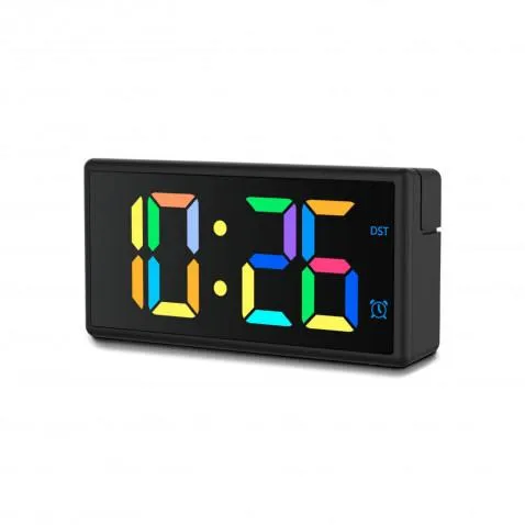 Hama Digitaler Wecker Ibiza schwarz Multicolor-Display, mit USB-Ladefunktion schwarz
