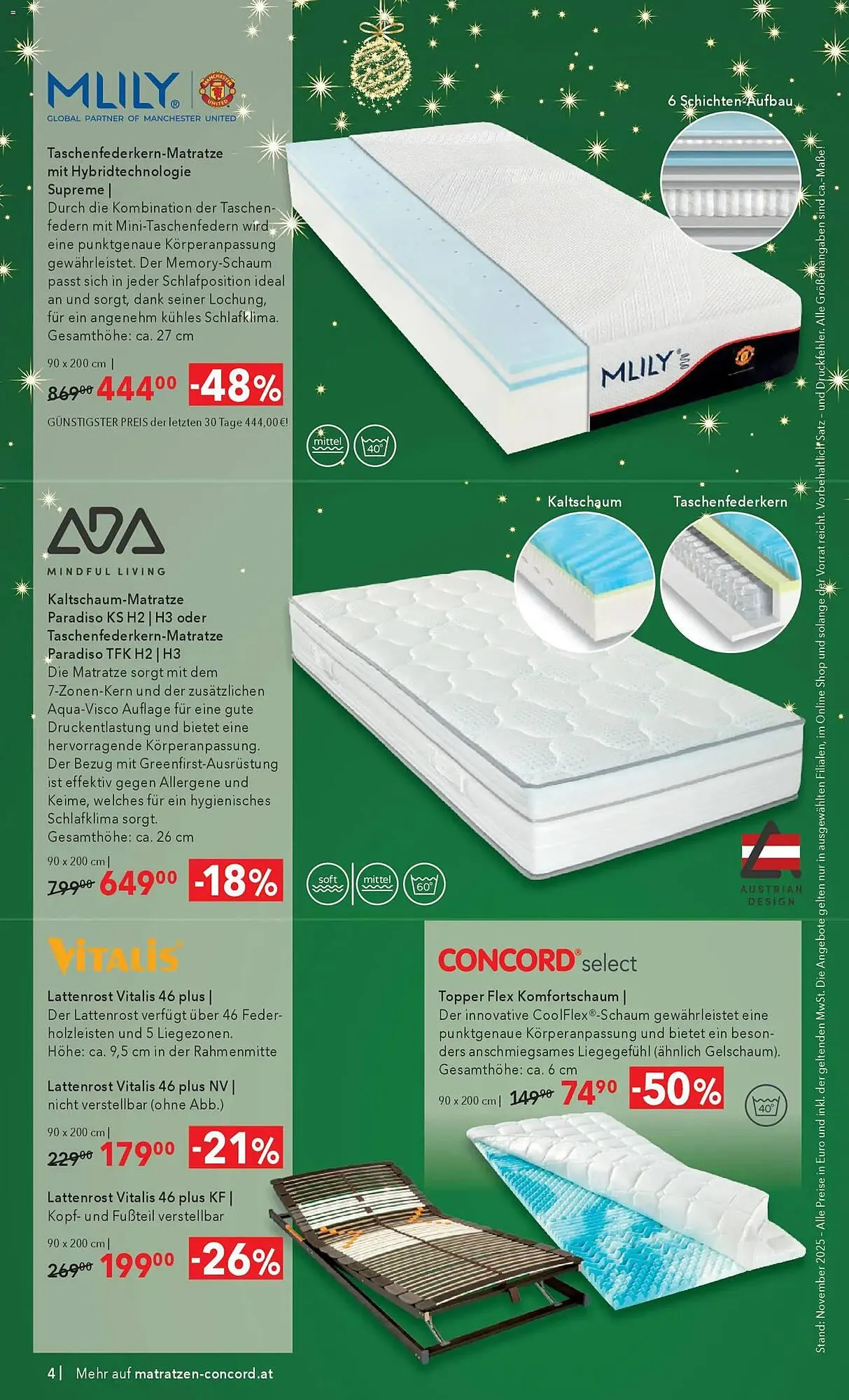 Matratzen Concord Prospekt von 26. November bis 26. Dezember 2025 - Flugblätt seite  4