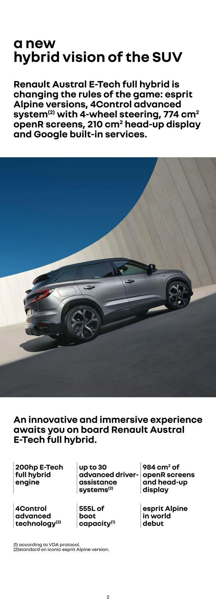 RENAULT AUSTRAL E-TECH FULL HYBRID 200 HP von 16. Februar bis 16. Februar 2025 - Flugblätt seite  2