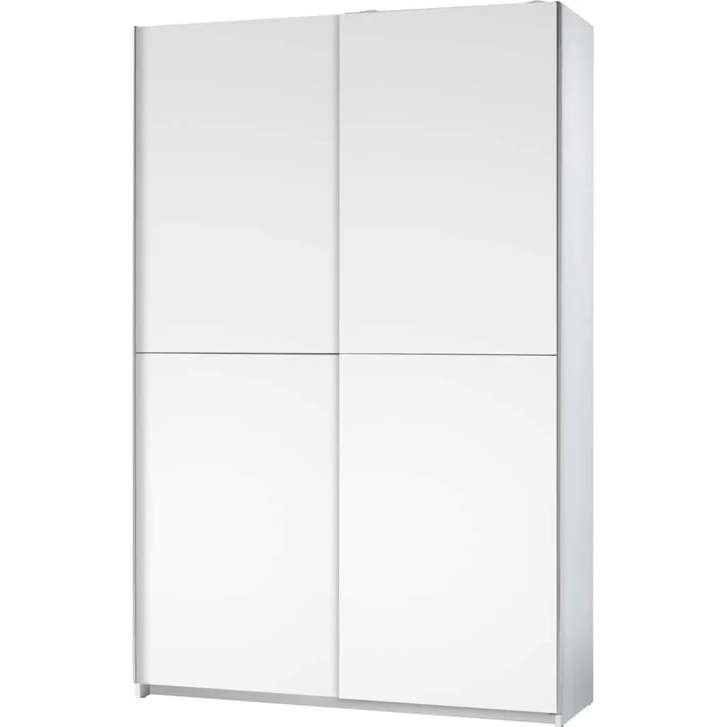 Schlafkontor Schwebetürenschrank »Heimo/Fast Schrank Kleiderschrank Garderobe« geringe Tiefe, ausziehbarer Kleiderstange, Garderobenschrank, 6 Böden