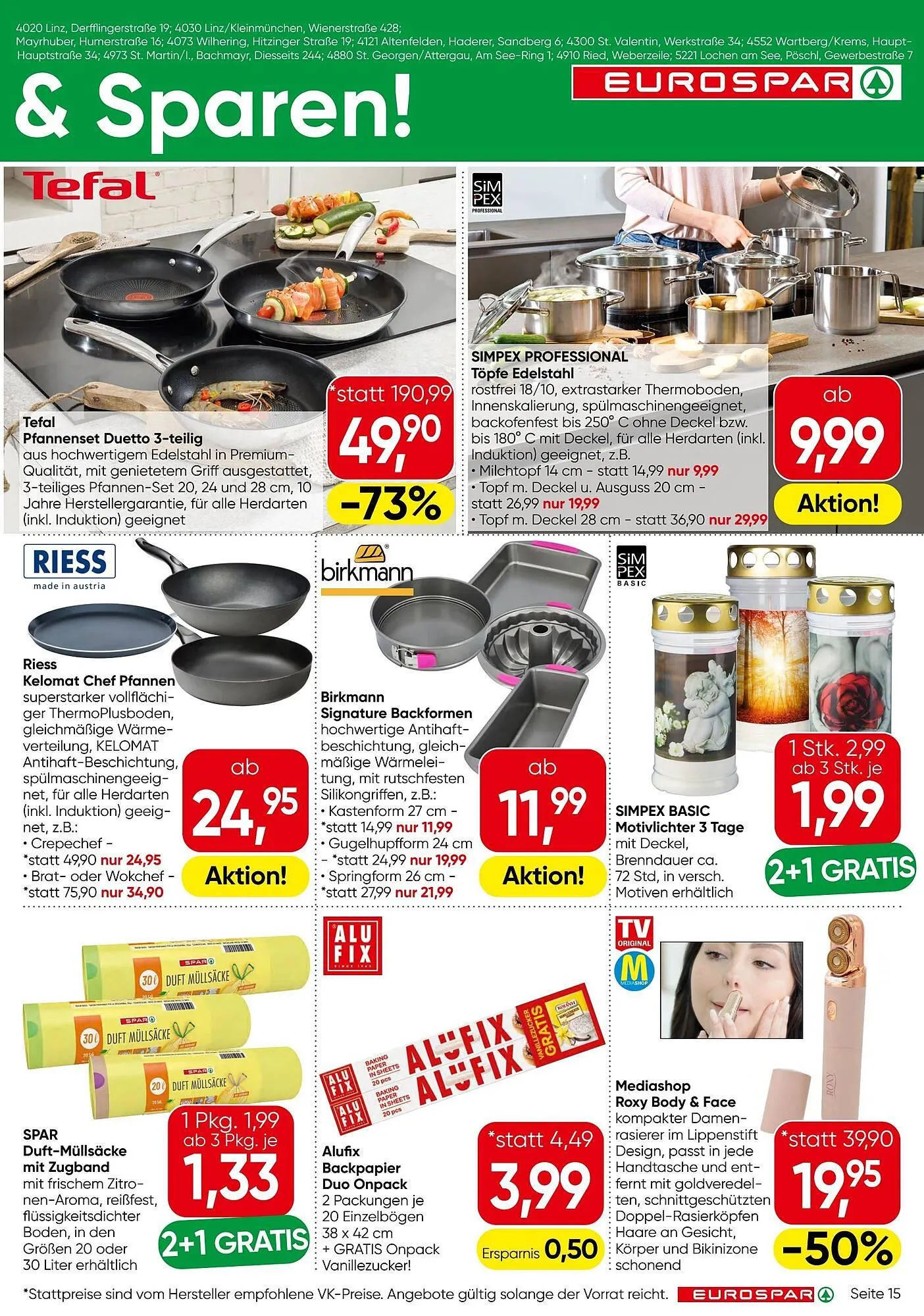 Eurospar Flugblatt von 26. März bis 8. April 2026 - Flugblätt seite  15