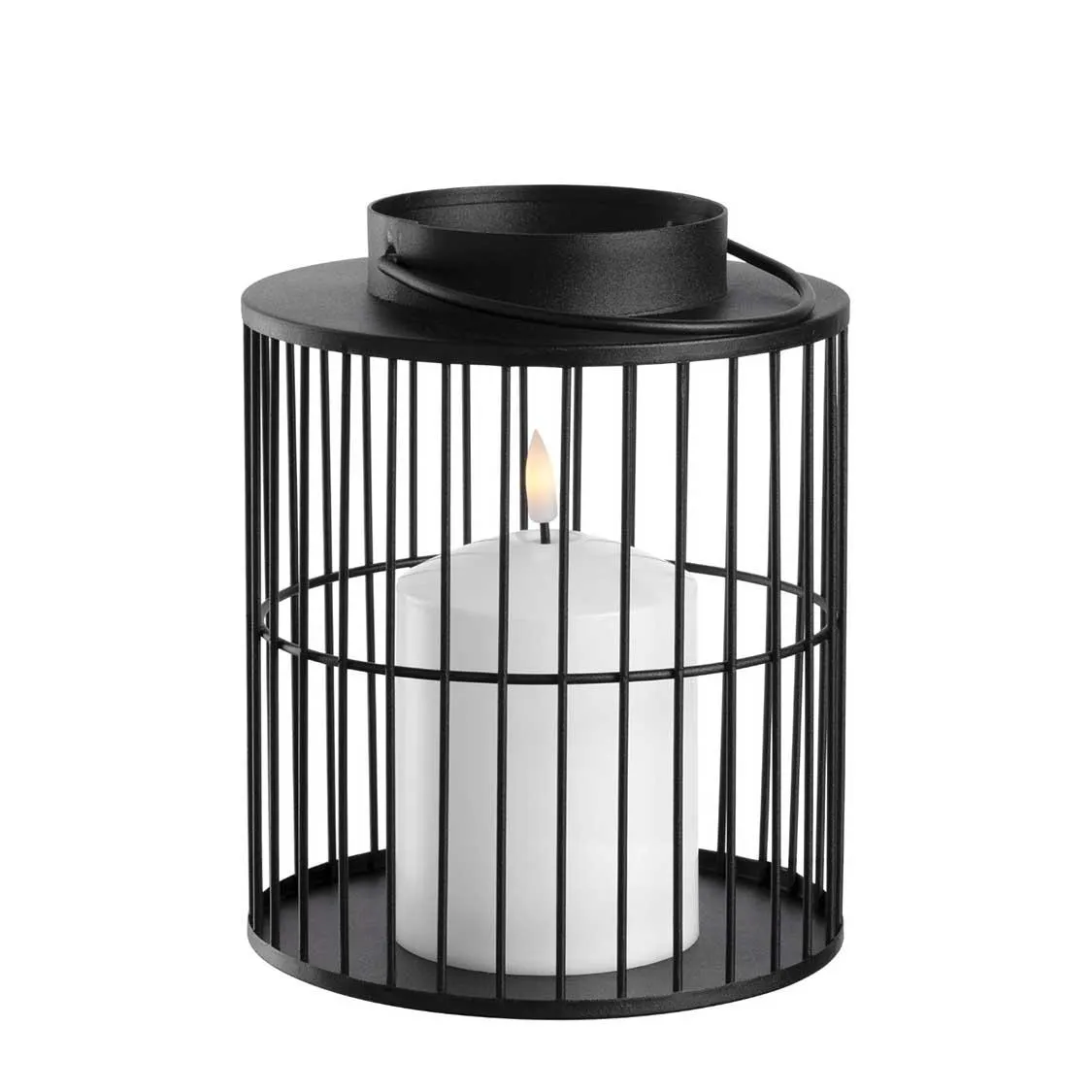 LED Laterne SILENZIO 18 cm schwarz