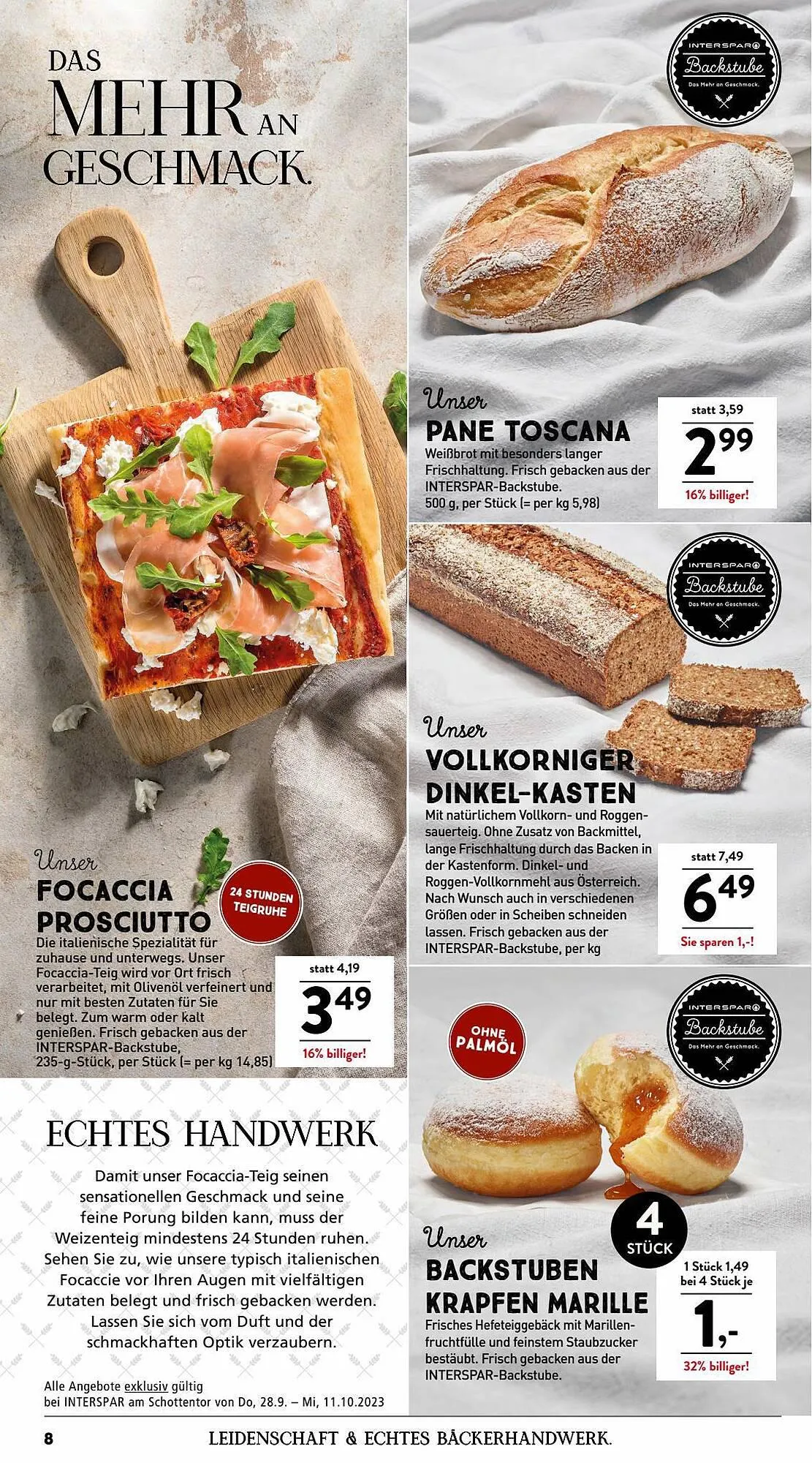 Interspar Flugblatt von 26. September bis 11. Oktober 2023 - Flugblätt seite 8