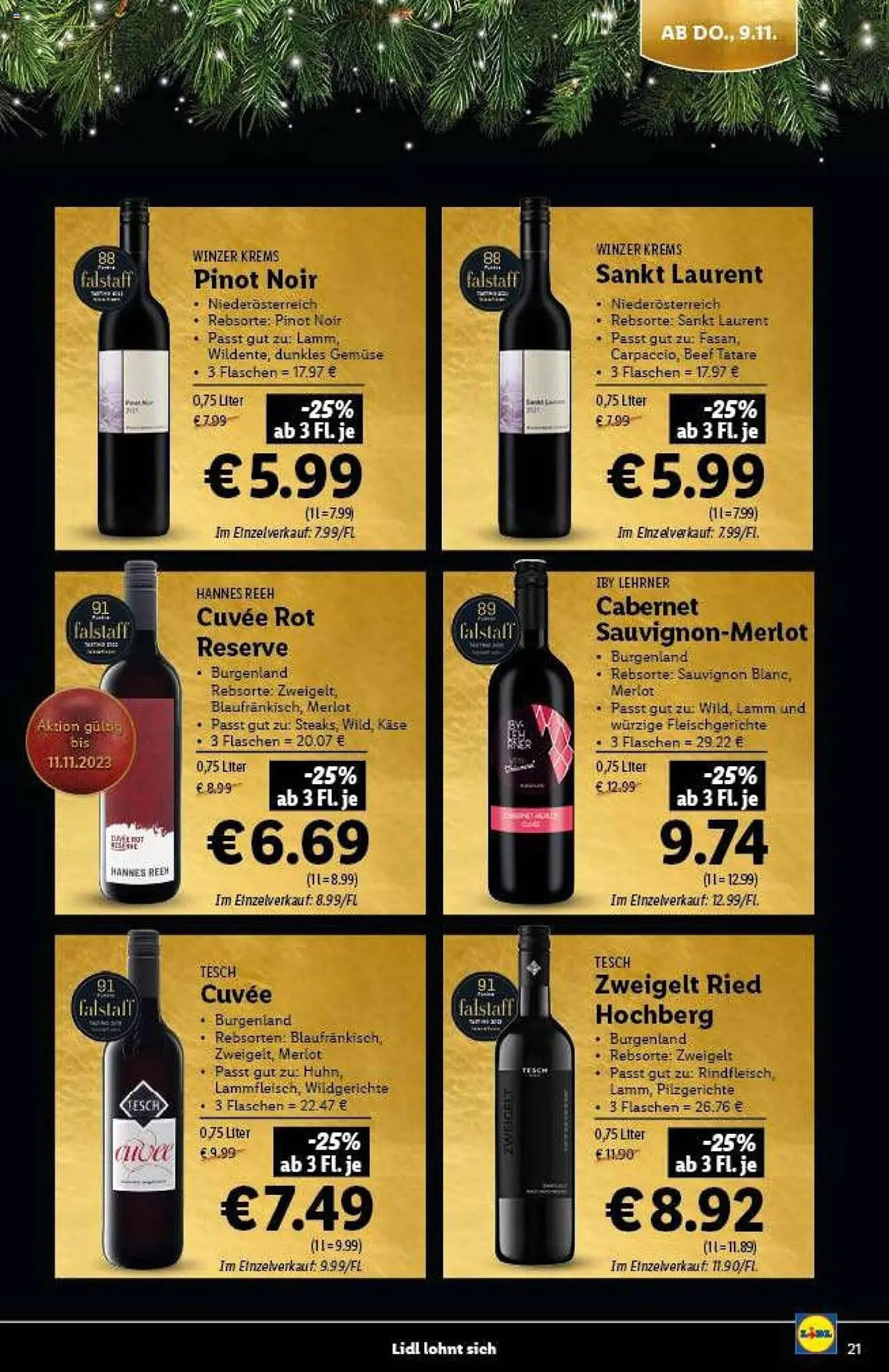 Lidl Flugblatt von 9. November bis 21. Dezember 2023 - Flugblätt seite 21
