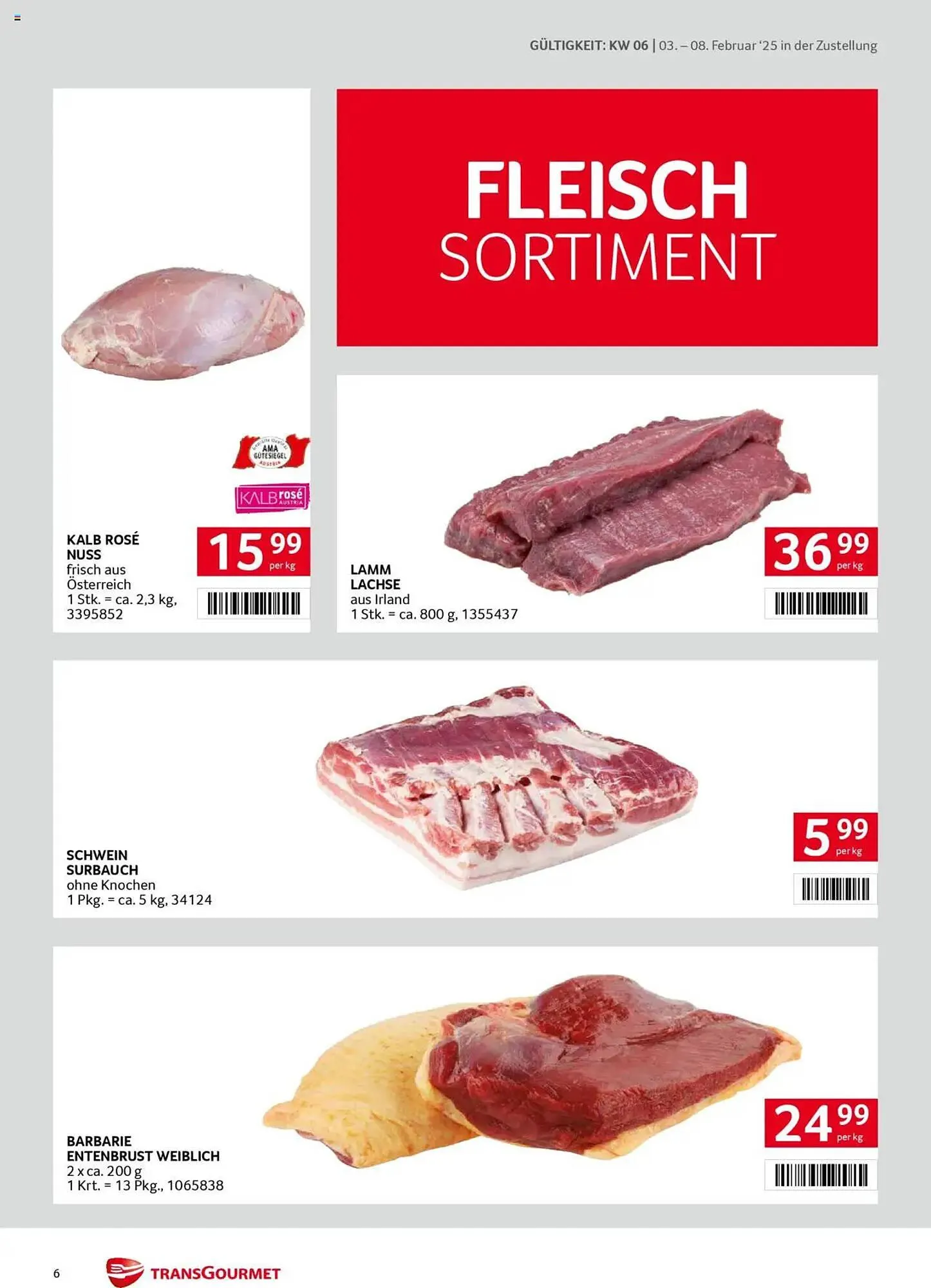 Transgourmet Flugblatt von 3. Februar bis 8. Februar 2025 - Flugblätt seite 6