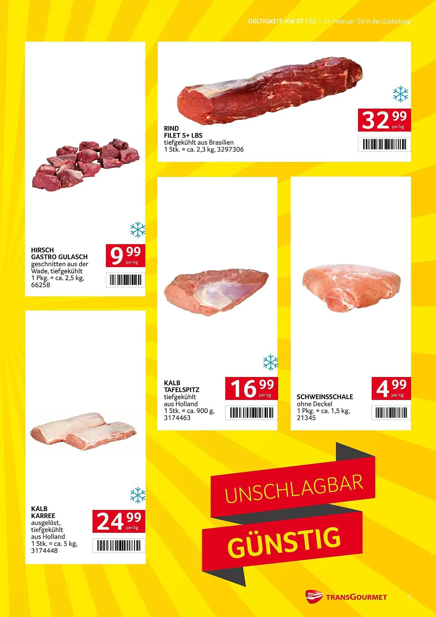 Transgourmet Flugblatt von 9. Februar bis 14. Februar 2026 - Flugblätt seite  3
