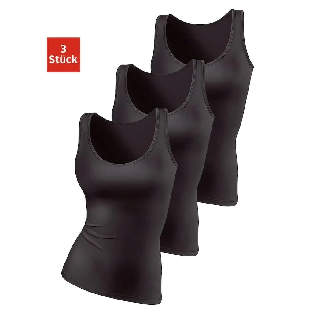 Vivance active Unterhemd 3er-Pack, aus weicher Microfaser, Tanktop, Unterziehshirt