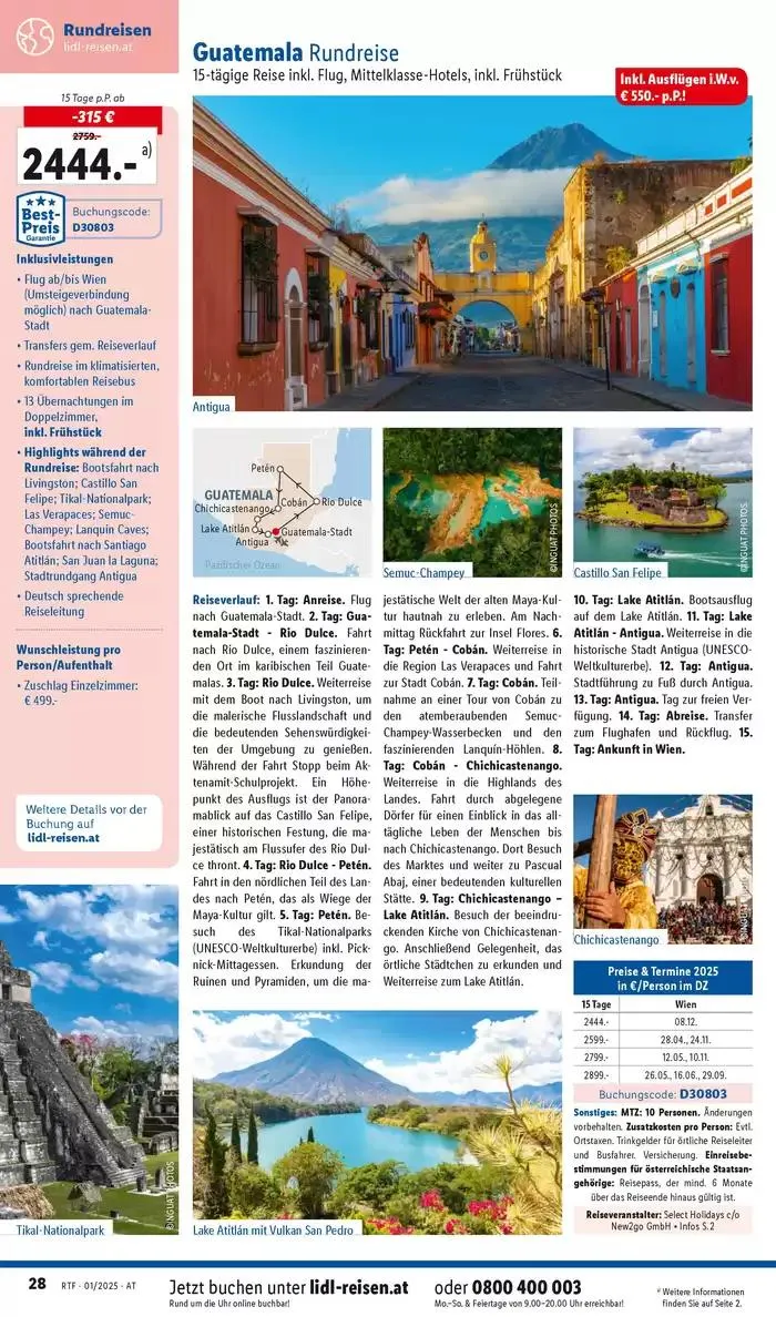 Aktuelle Reiseprospekte Themenprospekt Jänner von 14. Jänner bis 15. Februar 2025 - Flugblätt seite  28