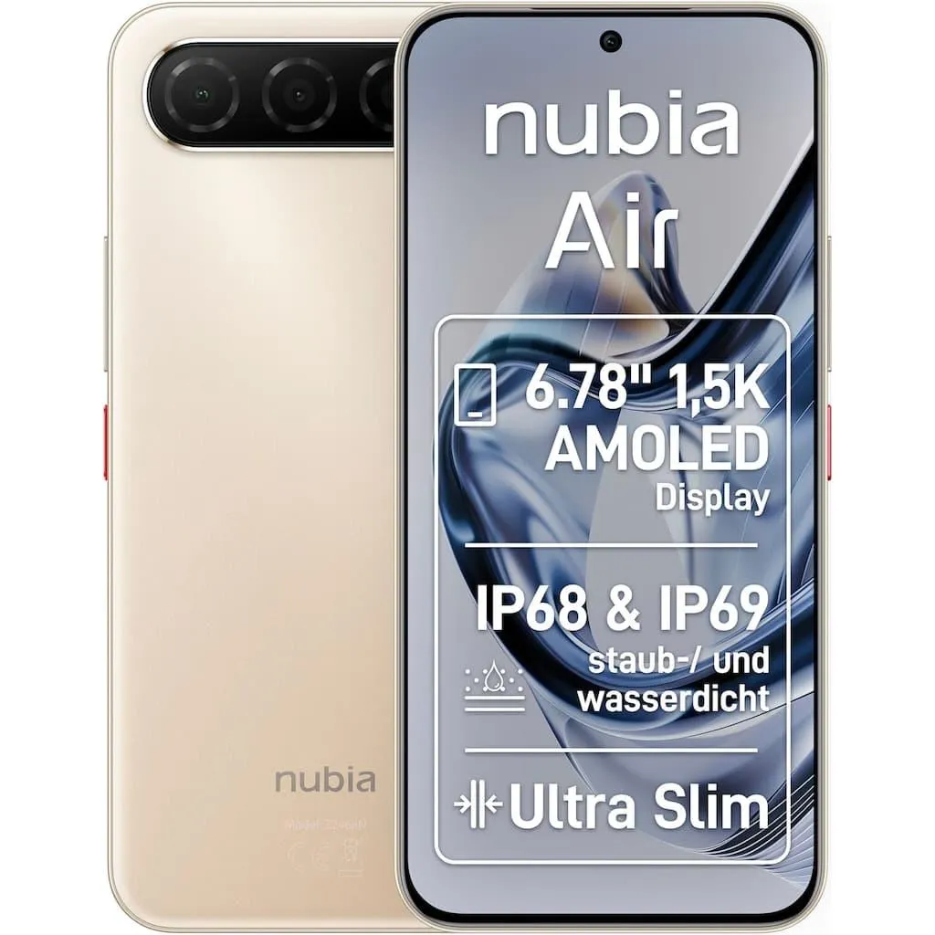 Nubia Smartphone »Air 256GB« Titanium Desert