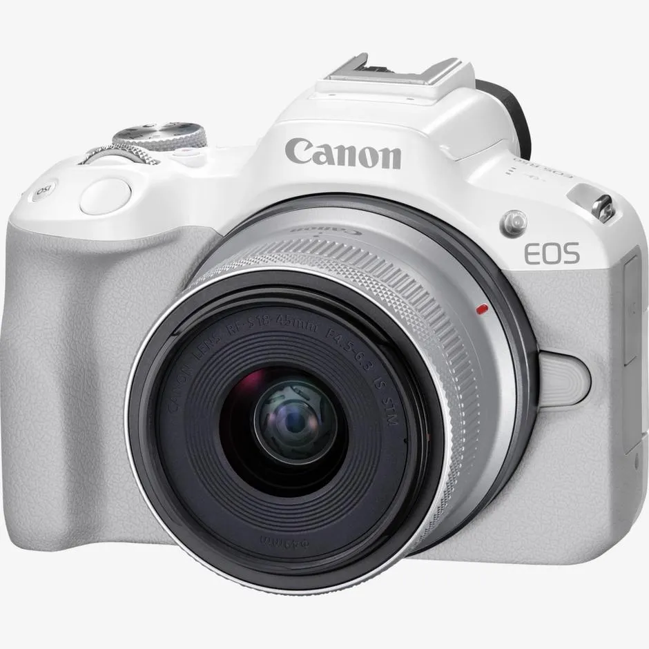 Canon EOS R50 spiegellose Kamera, Weiß