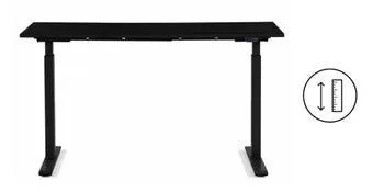 Schreibtisch Office Smart Schwarz Schwarz 140x70