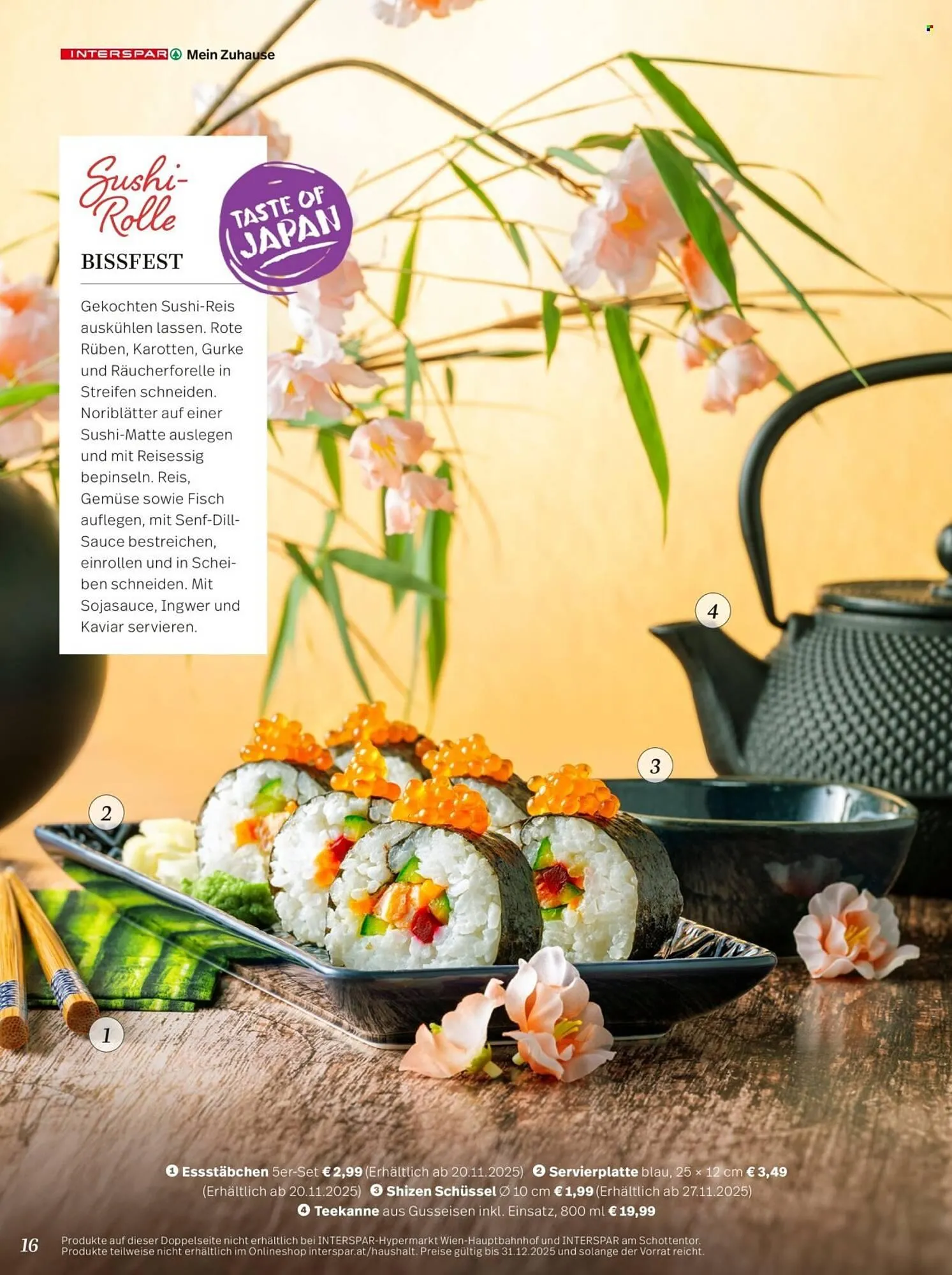 Interspar Flugblatt von 29. September bis 31. Dezember 2025 - Flugblätt seite  16