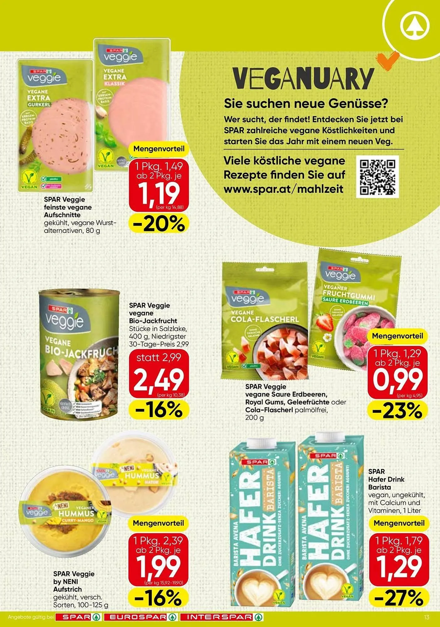 Eurospar Flugblatt von 31. Dezember bis 14. Jänner 2026 - Flugblätt seite  13