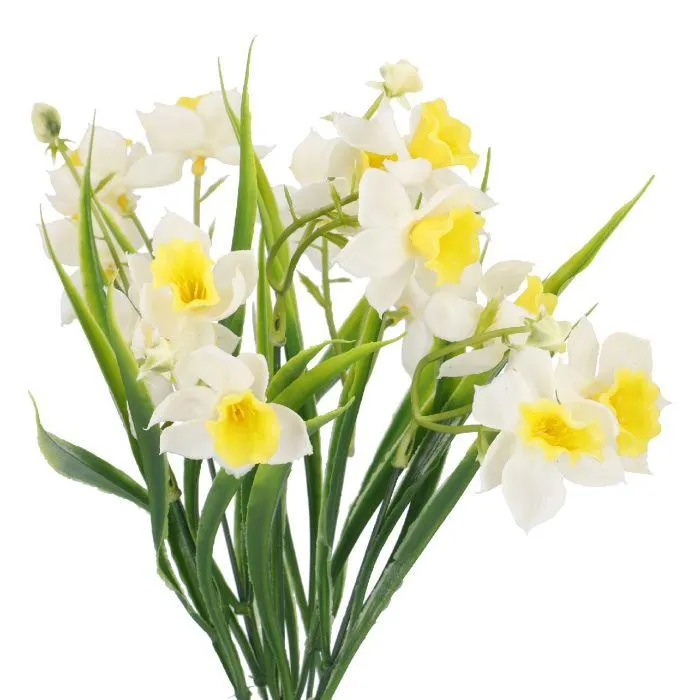 Strauß Narzisse, weiß, 34 cm
