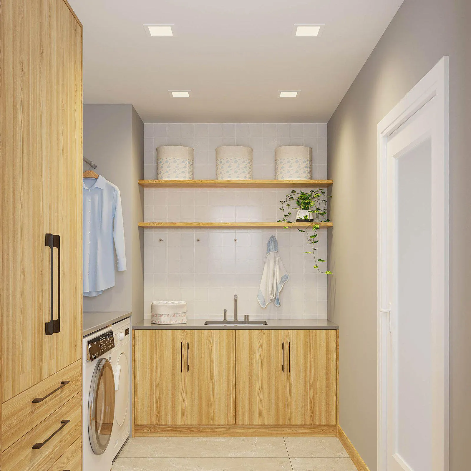 Prios Helina LED beépíthető lámpa, fehér, 16,5 cm