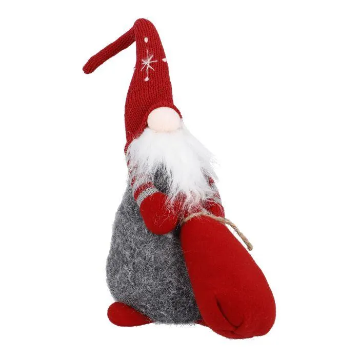 Wichtel-Figur Streifen, Sack vorne, 40 cm