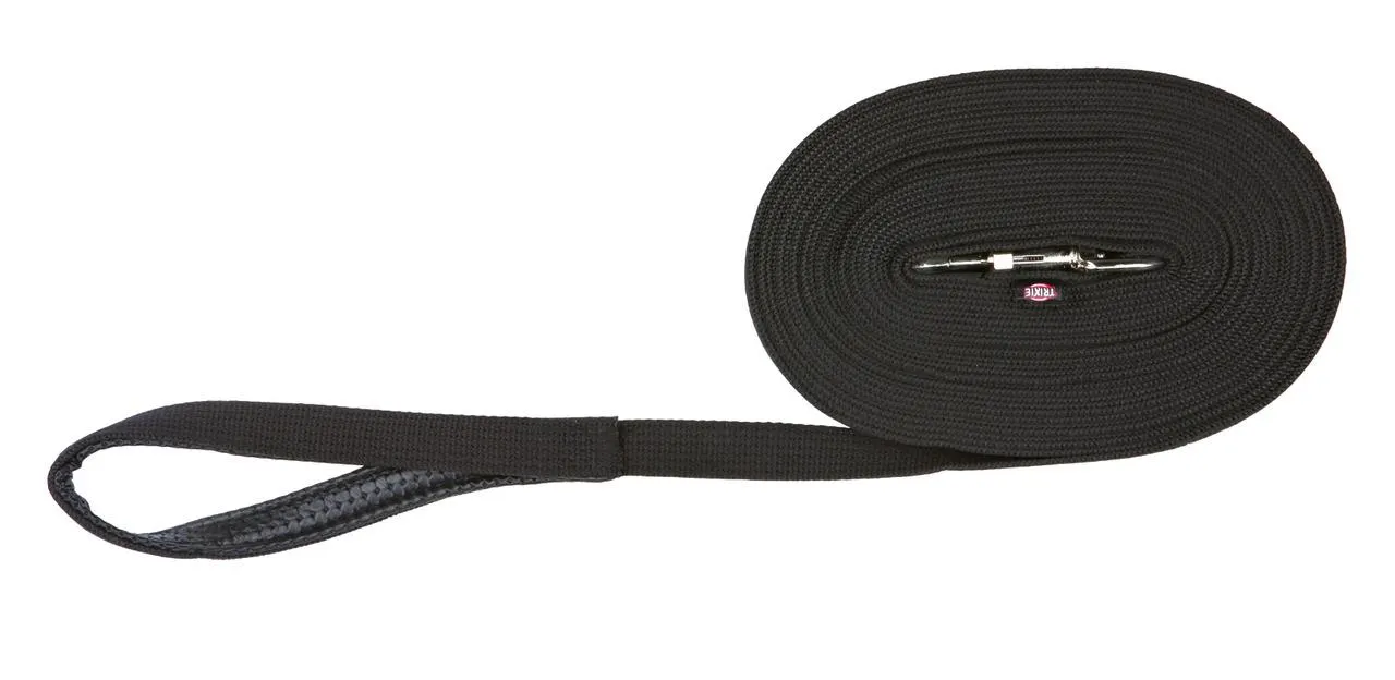 TRIXIE Schleppleine Gurtband 5 m 20 mm schwarz