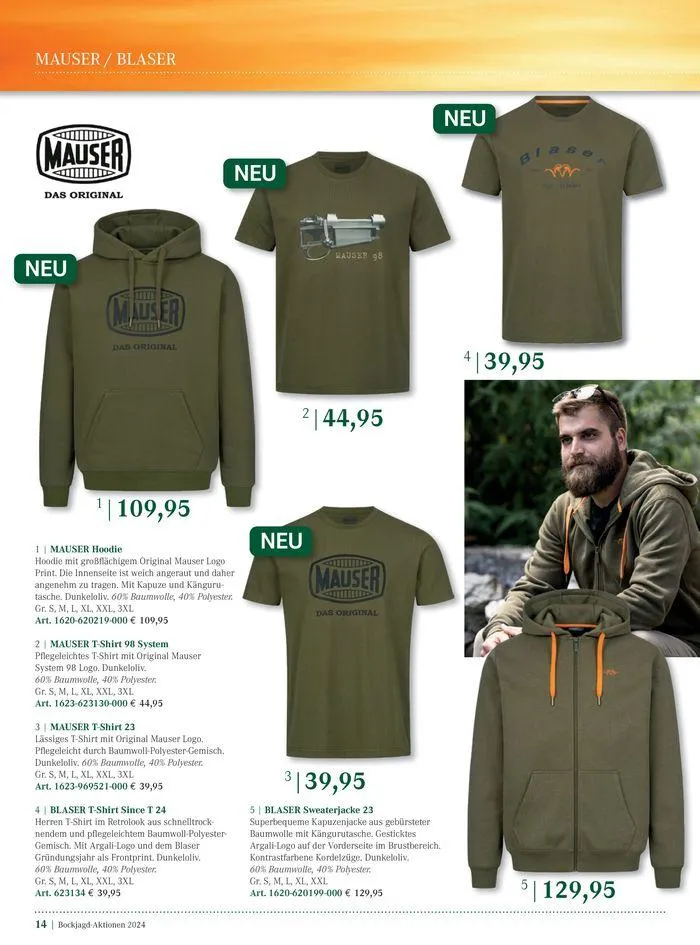 Bock Jagd Aktionen 2024 von 26. Juni bis 31. Dezember 2024 - Flugblätt seite 14
