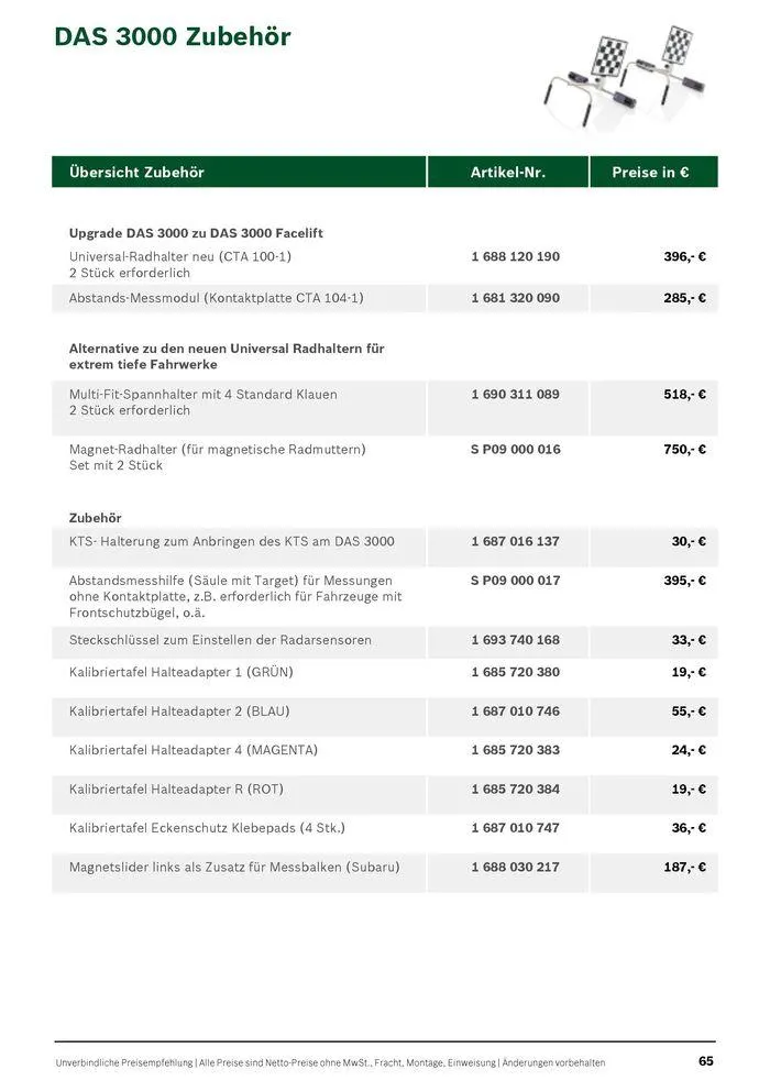 Werkstattausrüstung von Bosch von 21. Mai bis 31. Dezember 2024 - Flugblätt seite  65